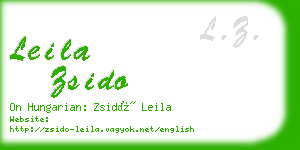 leila zsido business card
